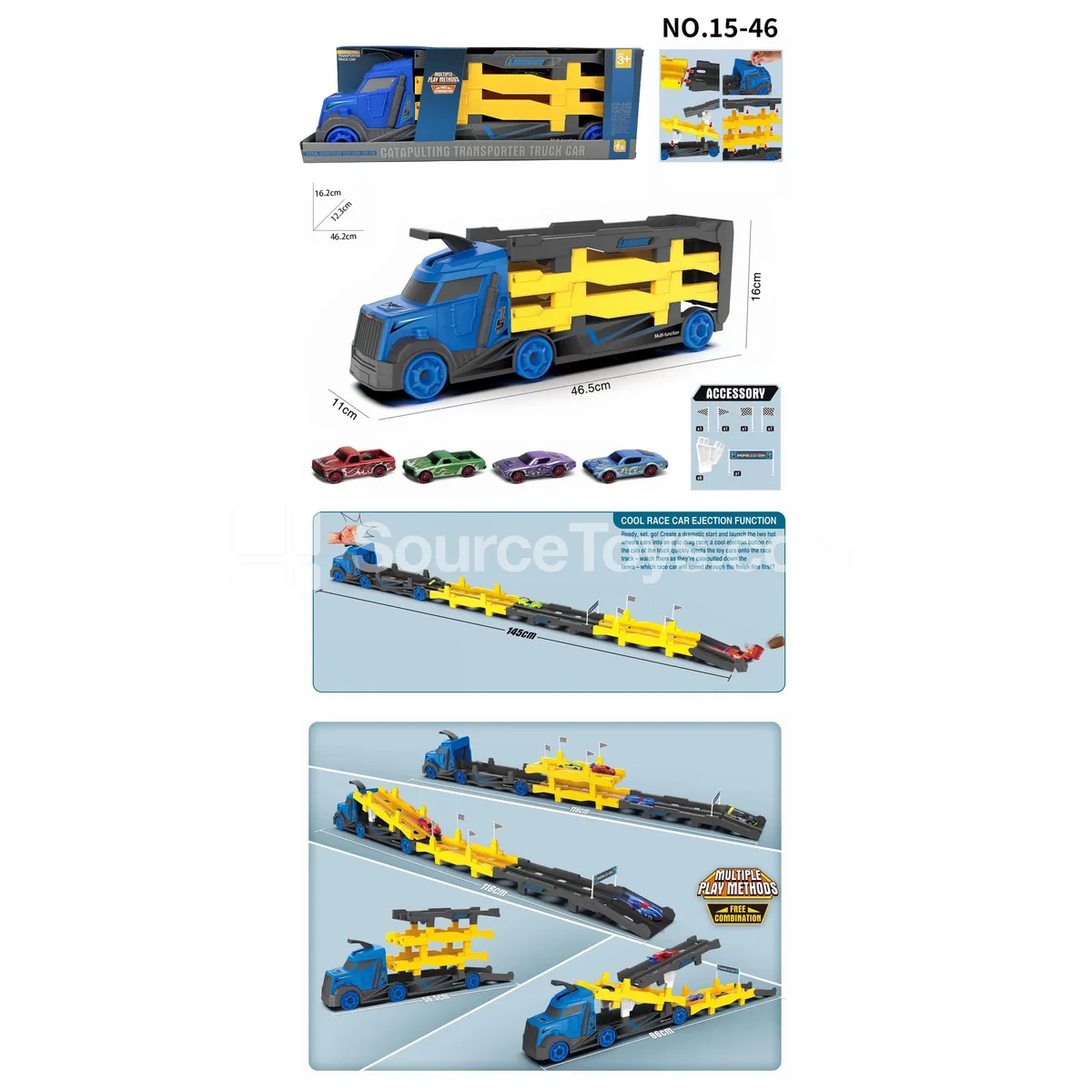 Launcher Race Track Car with 4 Muscle Cars Launcher Race Track Car with 4 Muscle Cars