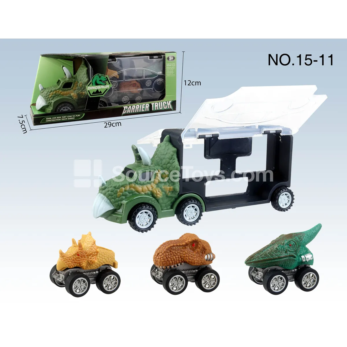 Dinosaur Truck with 3 Friction-Powered Dinosaurs Dinosaur Truck with 3 Friction-Powered Dinosaurs