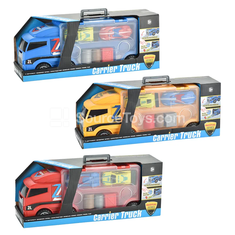 Push Launcher Car with 2 Race Cars and 3 Accessories Push Launcher Car with 2 Race Cars and 3 Accessories
