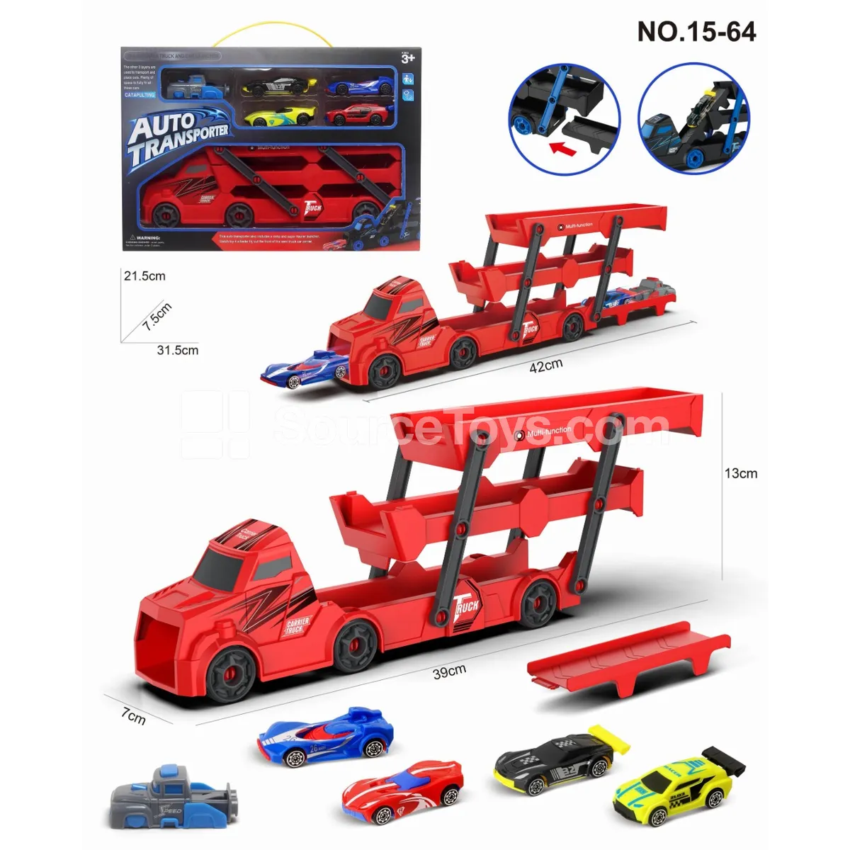 Folding Tractor Truck with 4 Cars and 1 Launcher Folding Tractor Truck with 4 Cars and 1 Launcher