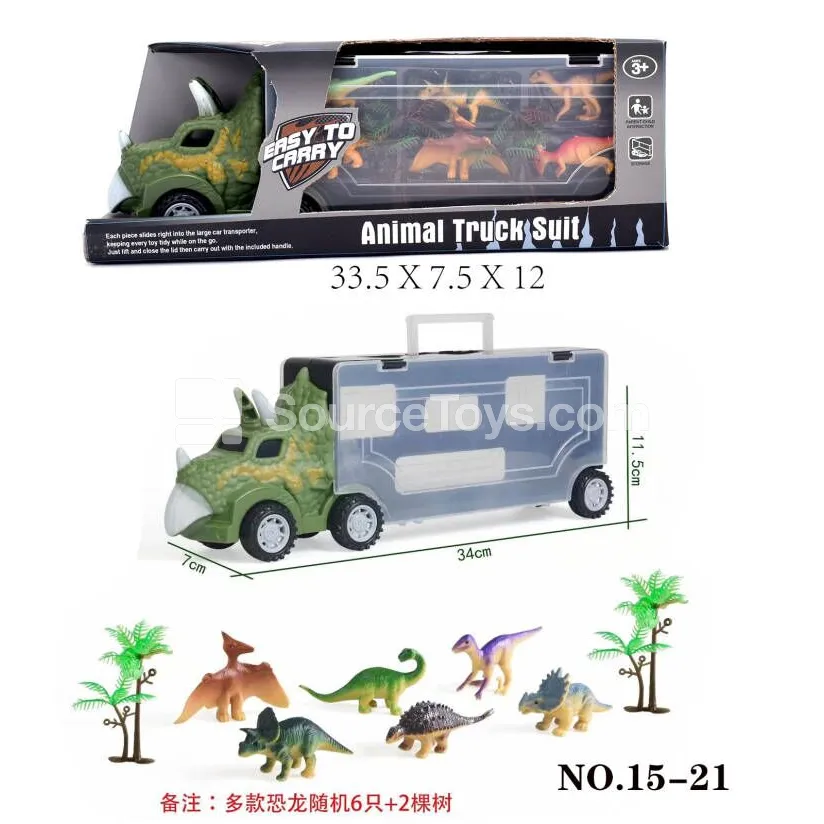 Dinosaur Storage Truck with 6 Dinosaurs & 2 Trees Dinosaur Storage Truck with 6 Dinosaurs & 2 Trees