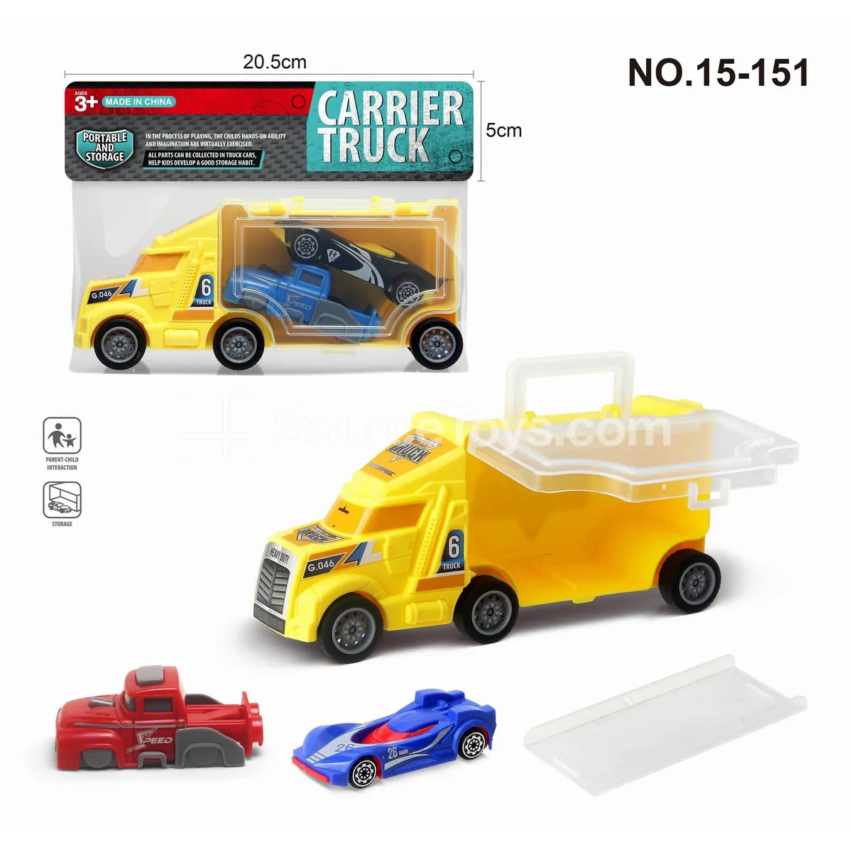 Small Hand-Pull Car with 1 AB Car and 1 Launcher (3 Colors Assorted) Small Hand-Pull Car with 1 AB Car and 1 Launcher (3 Colors Assorted)