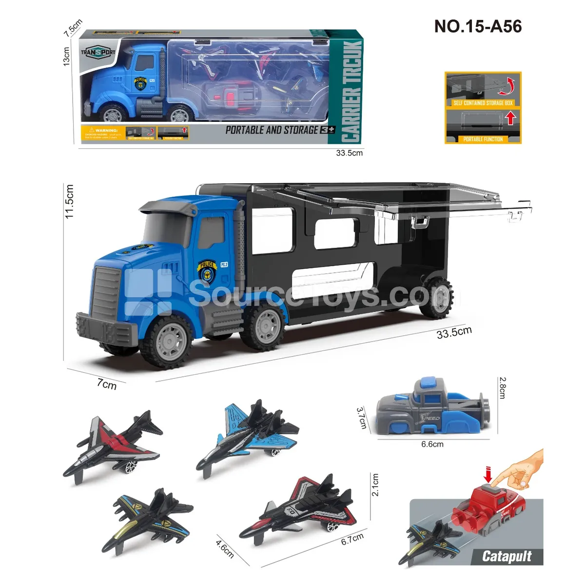 Storage Vehicle with 4 Airplanes and Launcher Storage Vehicle with 4 Airplanes and Launcher