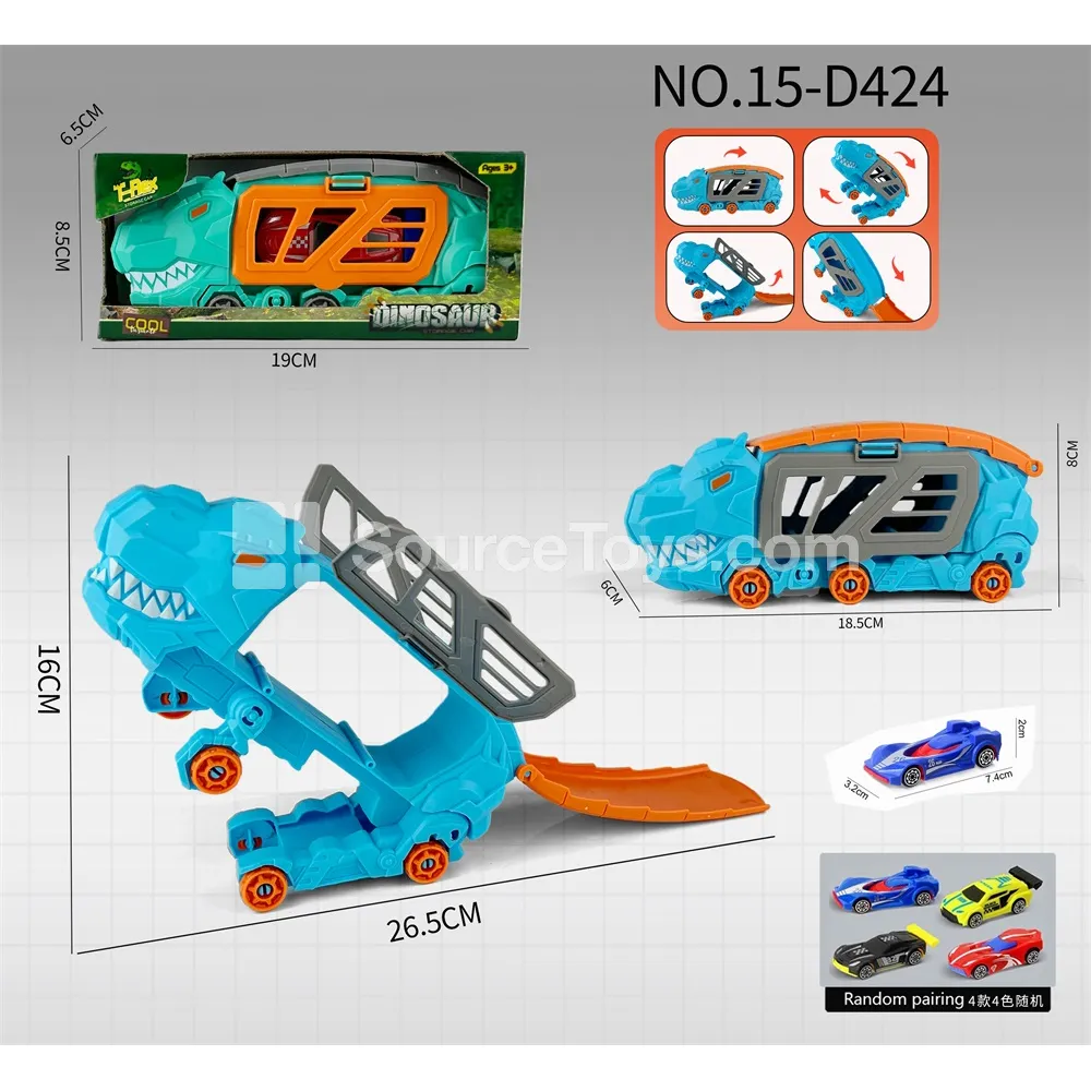 T-Rex Transforming Storage Truck with 1 AB Car (Macaron) T-Rex Transforming Storage Truck with 1 AB Car (Macaron)
