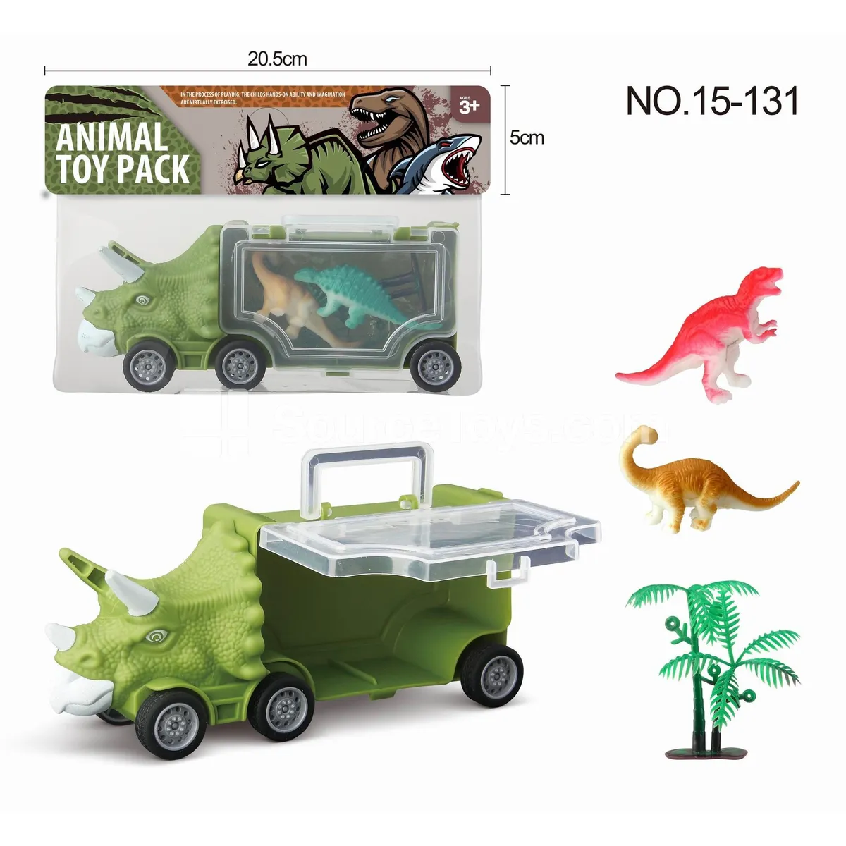 Dinosaur Storage Truck with 2 Dinosaur Figures and 1 Tree Dinosaur Storage Truck with 2 Dinosaur Figures and 1 Tree