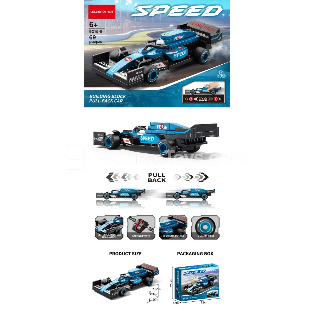 F1 Pull-Back Car Blue 69 PCS F1 Pull-Back Car Blue 69 PCS