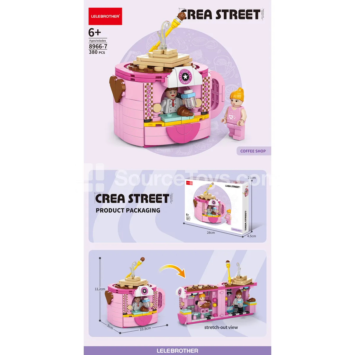Coffee Shop 380pcs Pretend-Play Toy Set