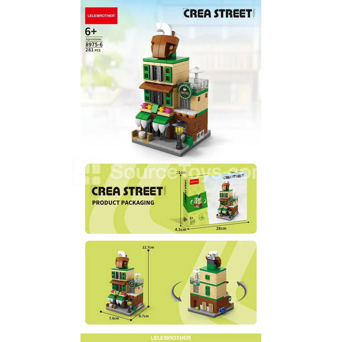 Coffee Shop Playset 281 Pcs Coffee Shop Playset 281 Pcs
