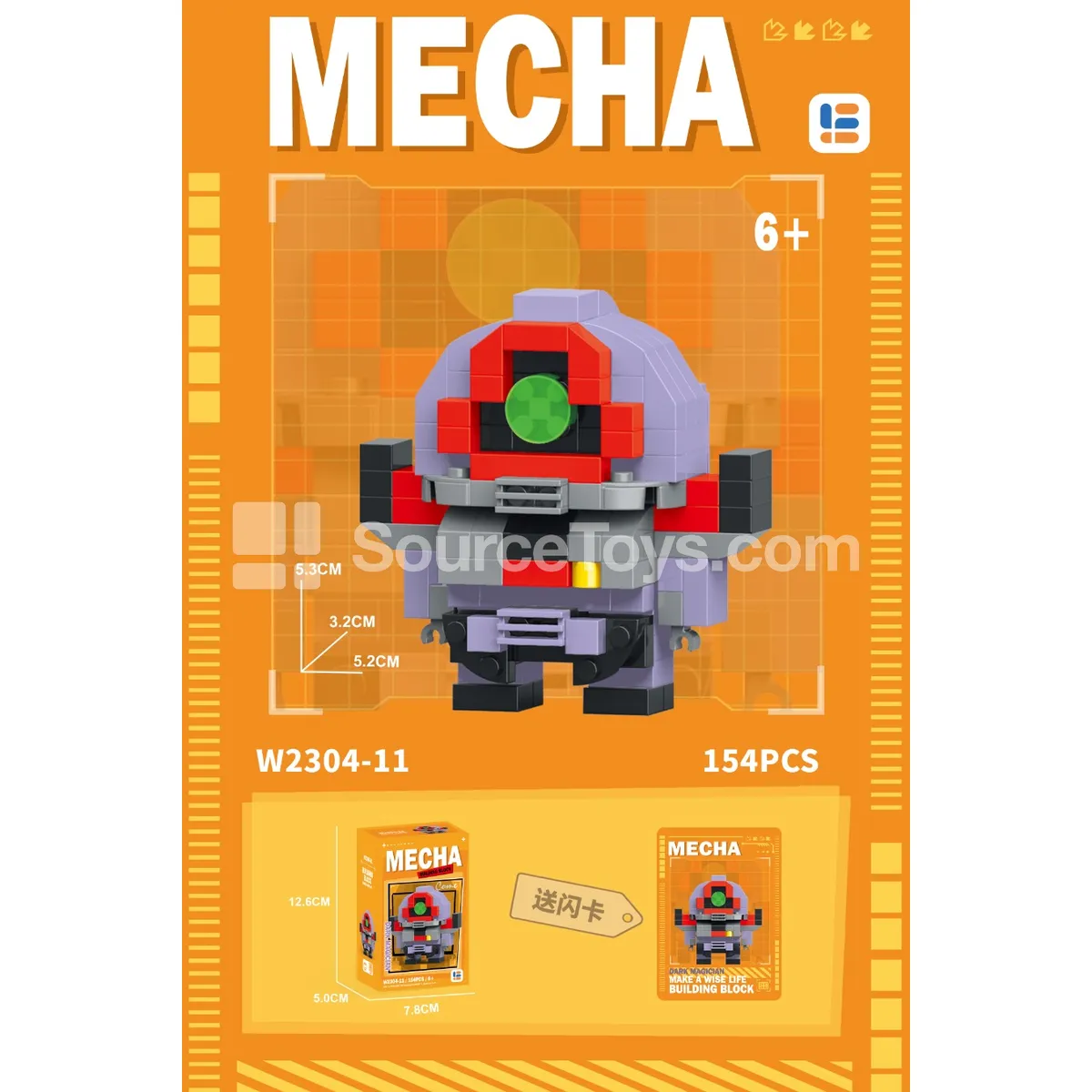 Mecha Action Figure 154pcs Building Blocks Set Mecha Action Figure 154pcs Building Blocks Set