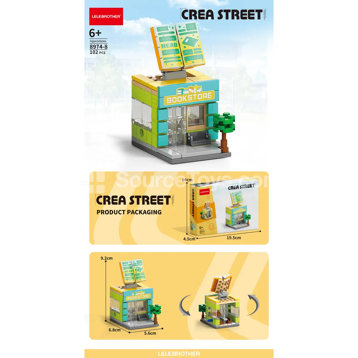 Bookstore Building Set 102 Pcs