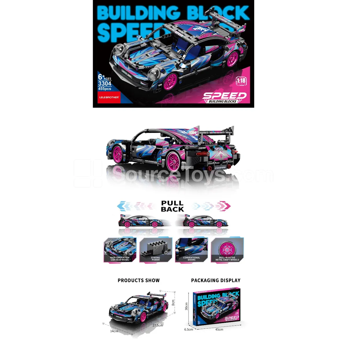 1:18 Pullback Car 455PCS 1:18 Pullback Car 455PCS