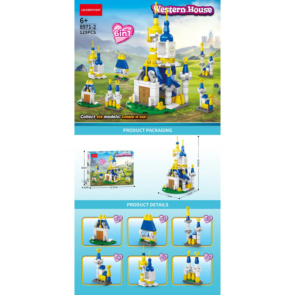 Castle Girl 6-in-1 129 PCS Fashion Doll Set Castle Girl 6-in-1 129 PCS Fashion Doll Set
