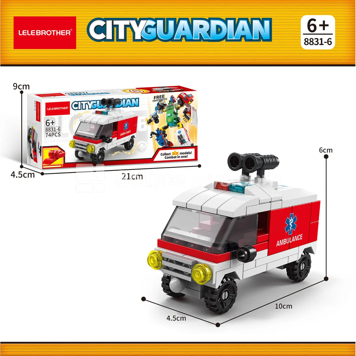 City Ambulance 74 Pcs Building Set City Ambulance 74 Pcs Building Set
