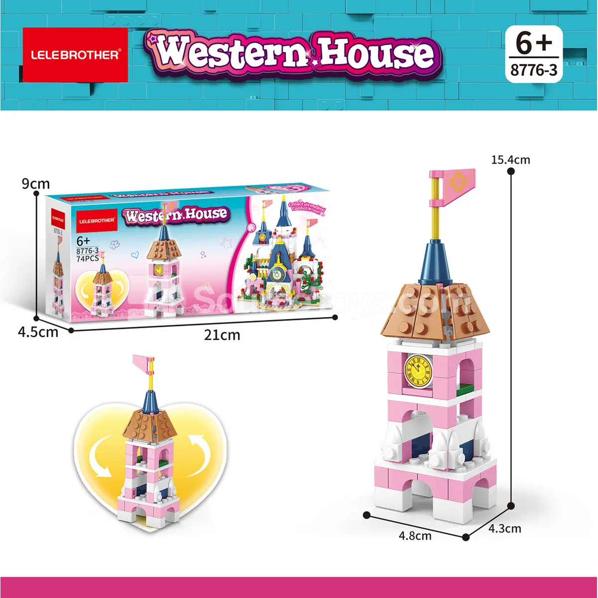 Bell Tower 74PCS Building Blocks Set Bell Tower 74PCS Building Blocks Set