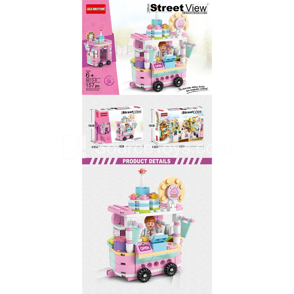 Dessert Cart Pretend Play Set (157 PCS)