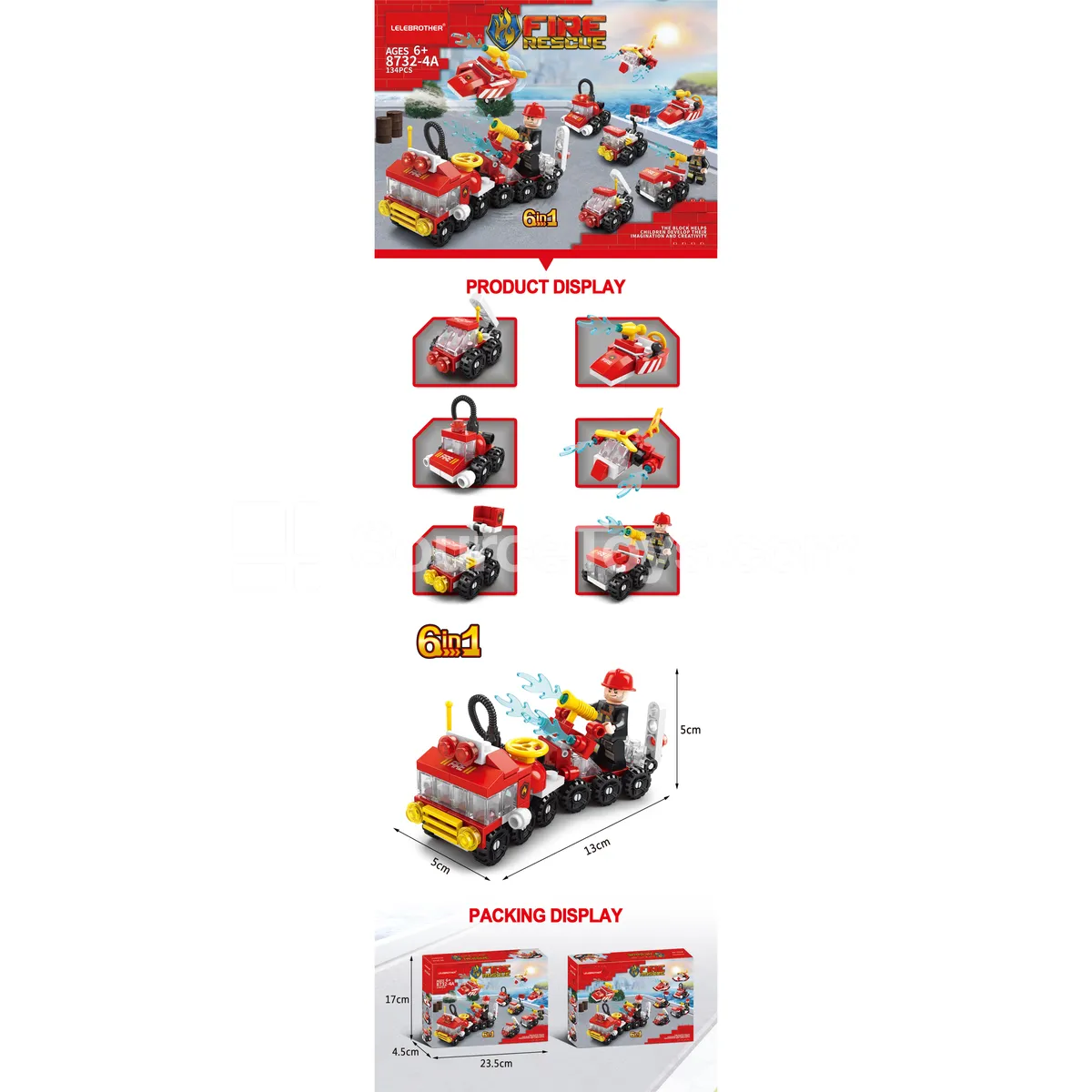 Mini Fire 6-in-1 134pcs Building Set Mini Fire 6-in-1 134pcs Building Set