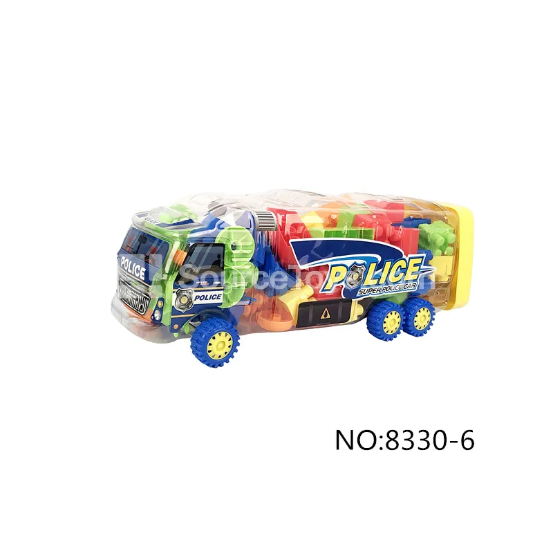 Action Police Car Building Blocks, Assorted Colors, 280g Action Police Car Building Blocks, Assorted Colors, 280g