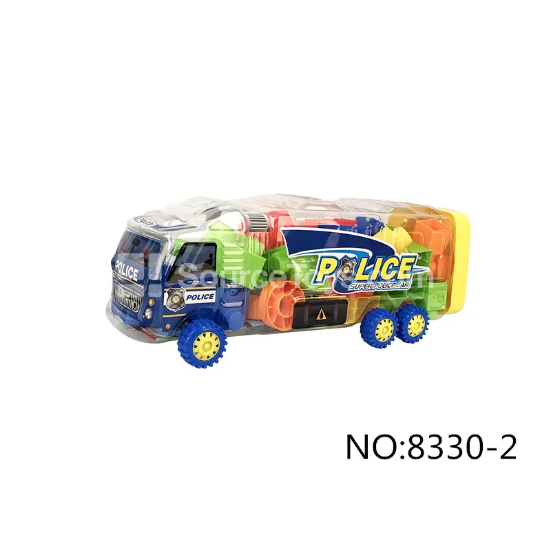 Dynamic Police Car Building Blocks, Assorted Colors, 270g Dynamic Police Car Building Blocks, Assorted Colors, 270g