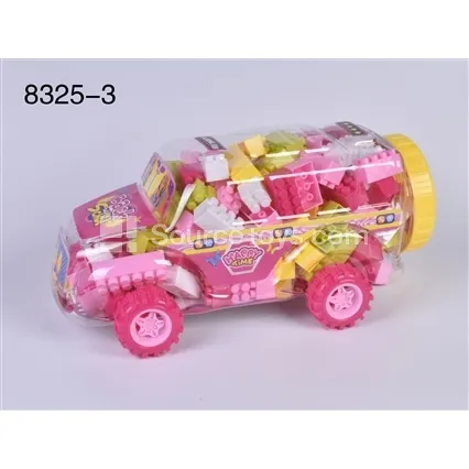 Educational Building Blocks for Girls School Bus Theme, 400g (approx. 120-150 pcs), Assorted Colors Educational Building Blocks for Girls School Bus Theme, 400g (approx. 120-150 pcs), Assorted Colors