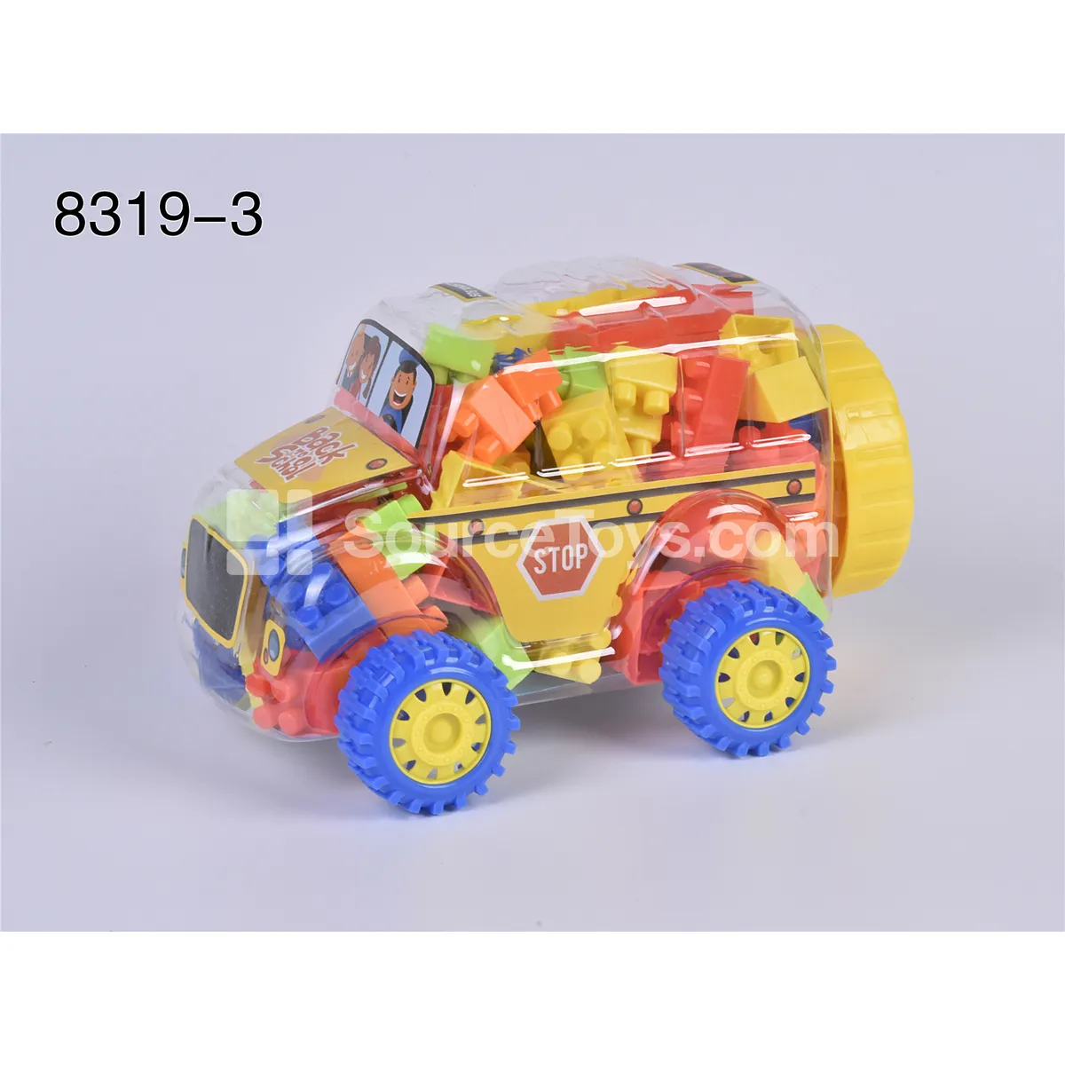 Mini School Bus Building Blocks Assorted Colors 90g ~80PCS Mini School Bus Building Blocks Assorted Colors 90g ~80PCS