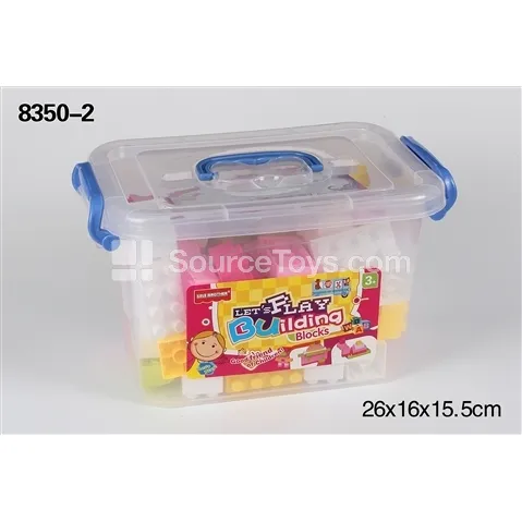 No.1 Building Block Storage Box, Assorted Colors, 300g, ~60 Pcs No.1 Building Block Storage Box, Assorted Colors, 300g, ~60 Pcs