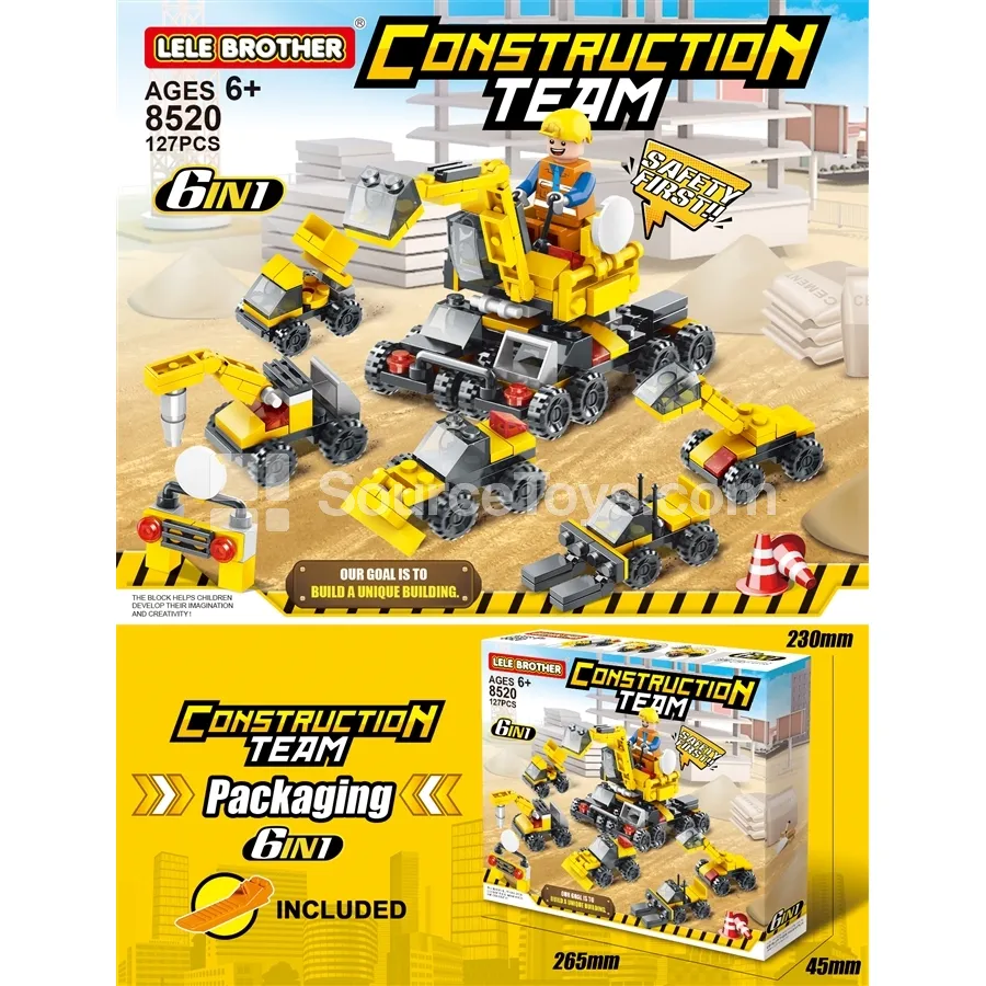 City Engineering Team 6-in-1 127pcs Building Set City Engineering Team 6-in-1 127pcs Building Set