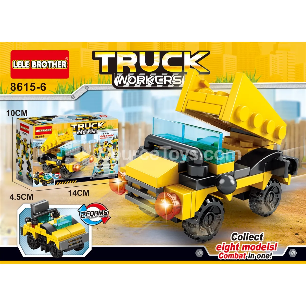 Construction Series Semi-Trailer Sand Truck 48pcs