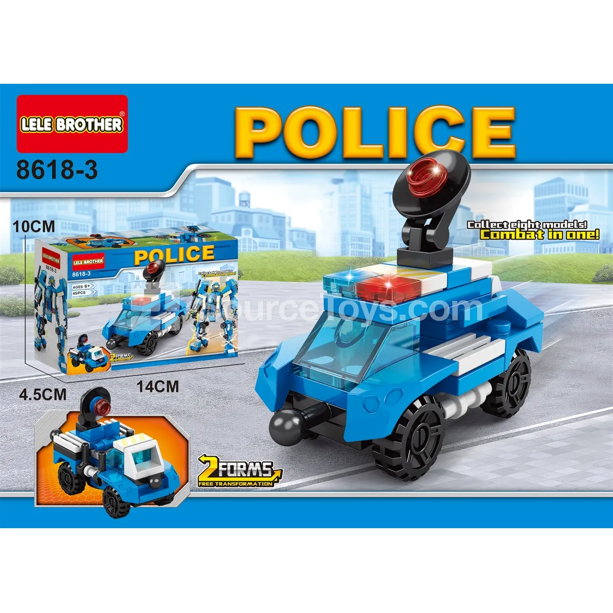 Police Series Communication Command Vehicle 45pcs Police Series Communication Command Vehicle 45pcs