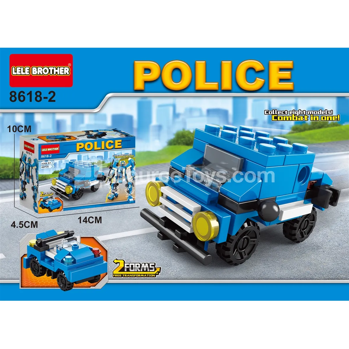 Police Series Emergency Rescue Vehicle 48pcs