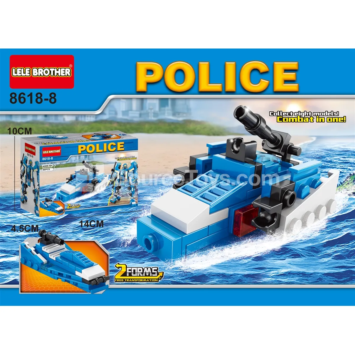 Police Series Armed Escort Boat 49pcs Police Series Armed Escort Boat 49pcs