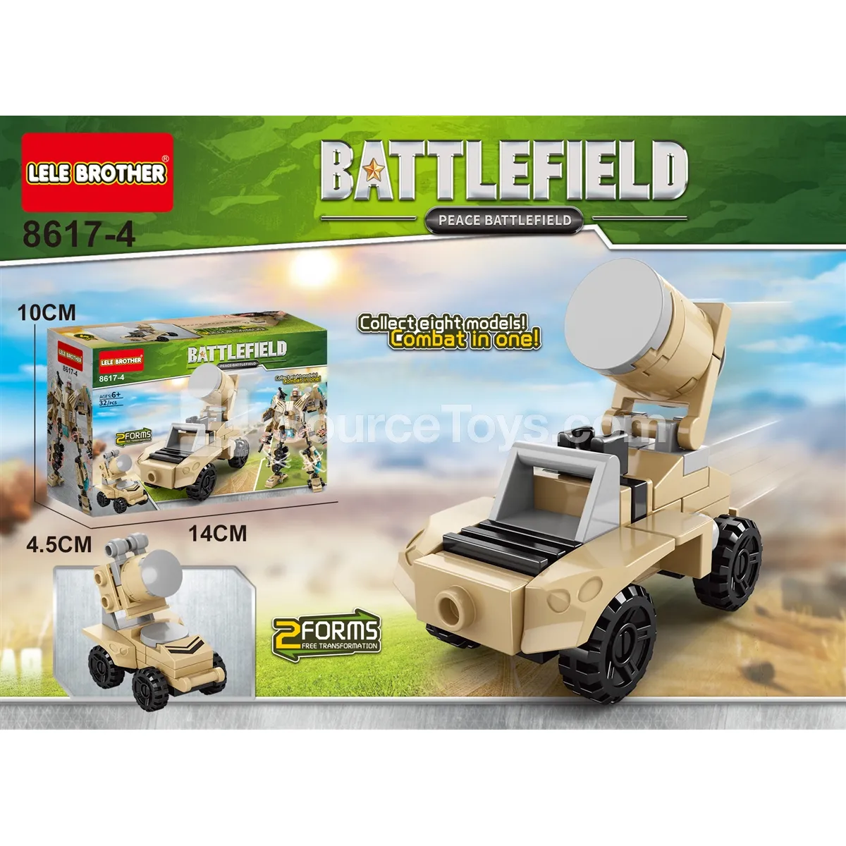 Military Series  Assault Cannon Truck 32pcs