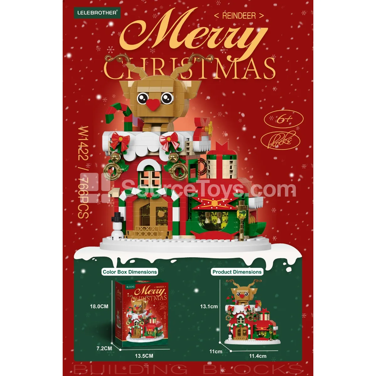 Christmas Reindeer Cabin 766PCS LED Set Christmas Reindeer Cabin 766PCS LED Set