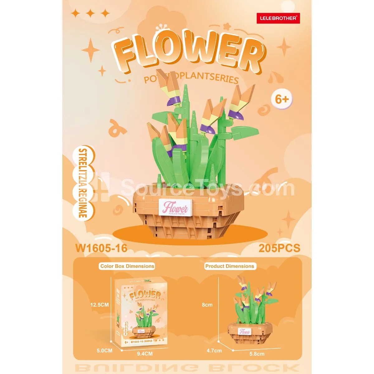 Strelitzia 205 PCS Building Blocks Strelitzia 205 PCS Building Blocks