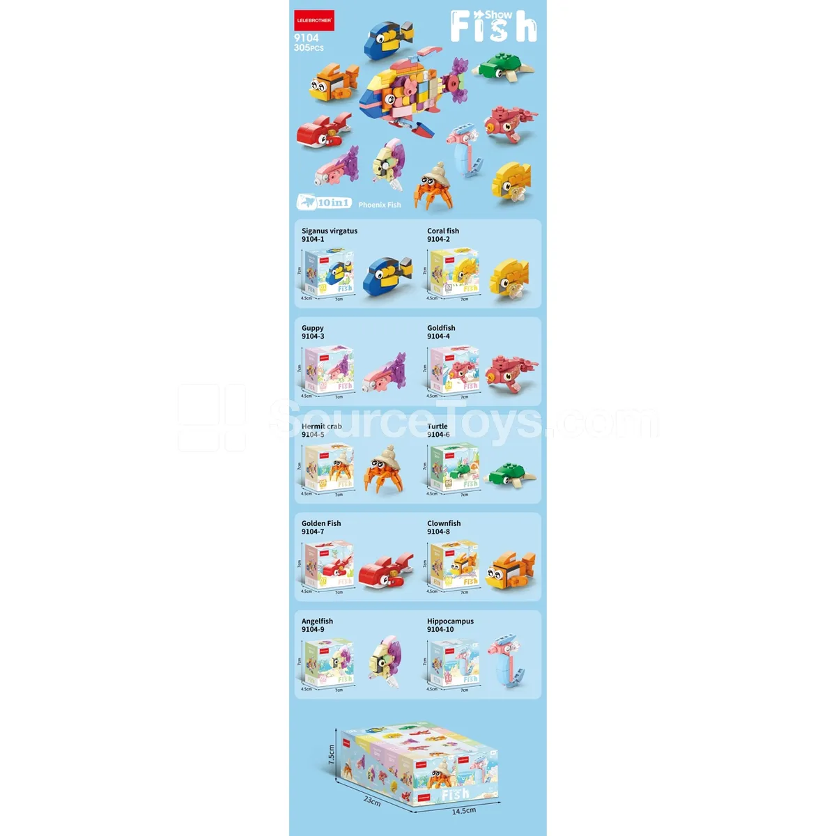 Colorful Fish Fun 305pcs Building Blocks Colorful Fish Fun 305pcs Building Blocks