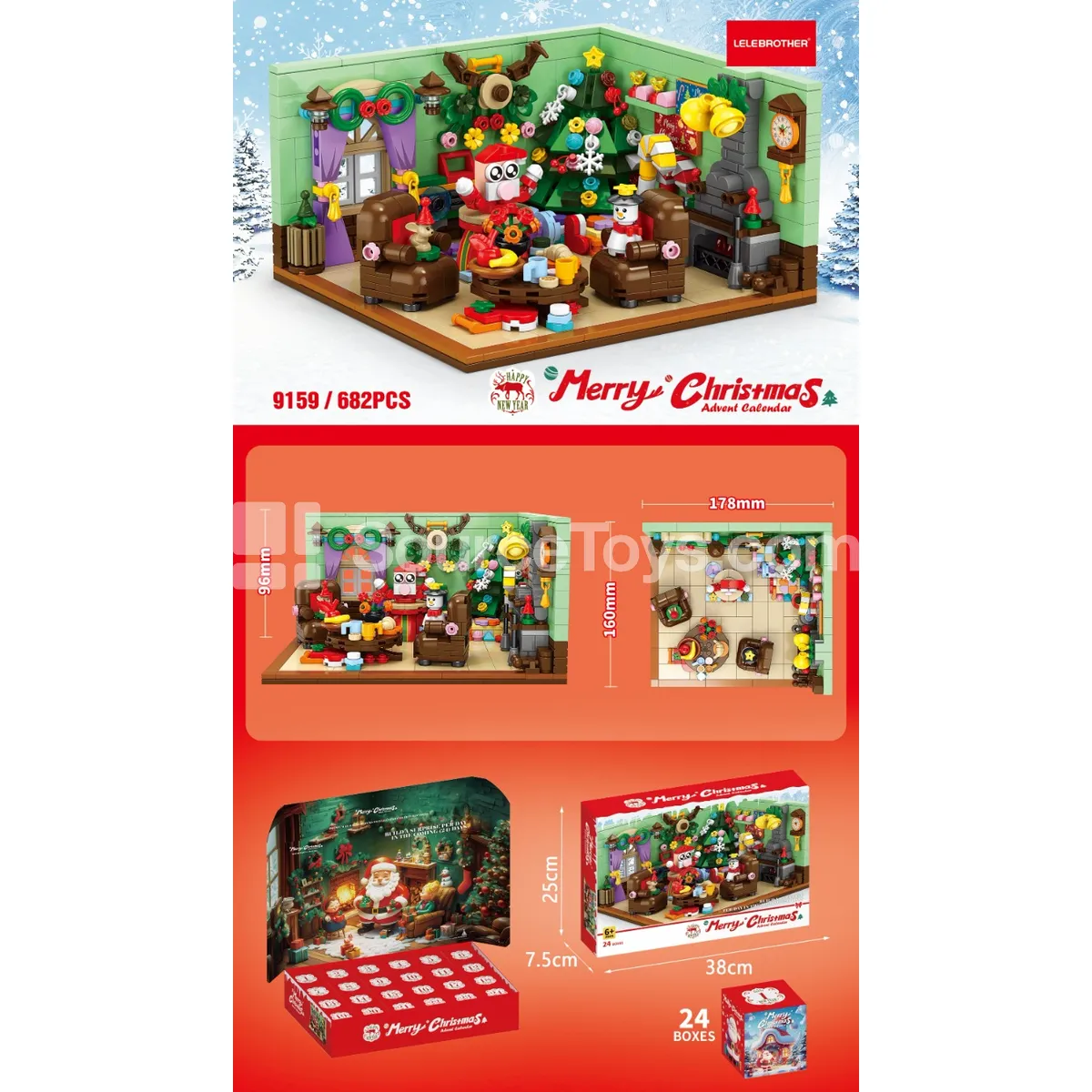 669PCS Christmas Room Building Set 669PCS Christmas Room Building Set