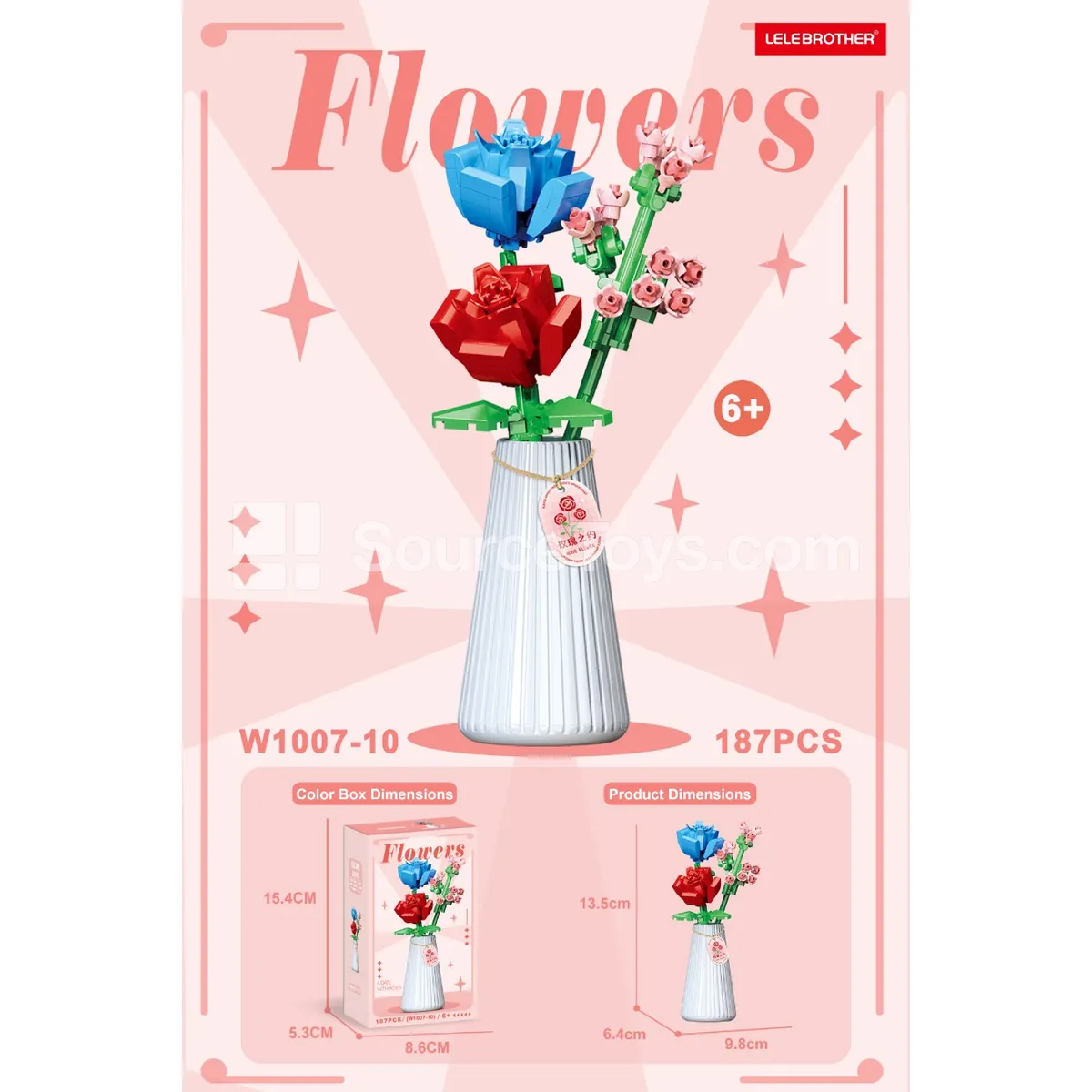 Rose Date 187PCS Building Blocks Rose Date 187PCS Building Blocks