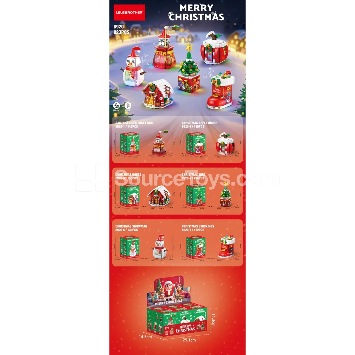 Christmas Series Light & Sound 923PCS Christmas Series Light & Sound 923PCS
