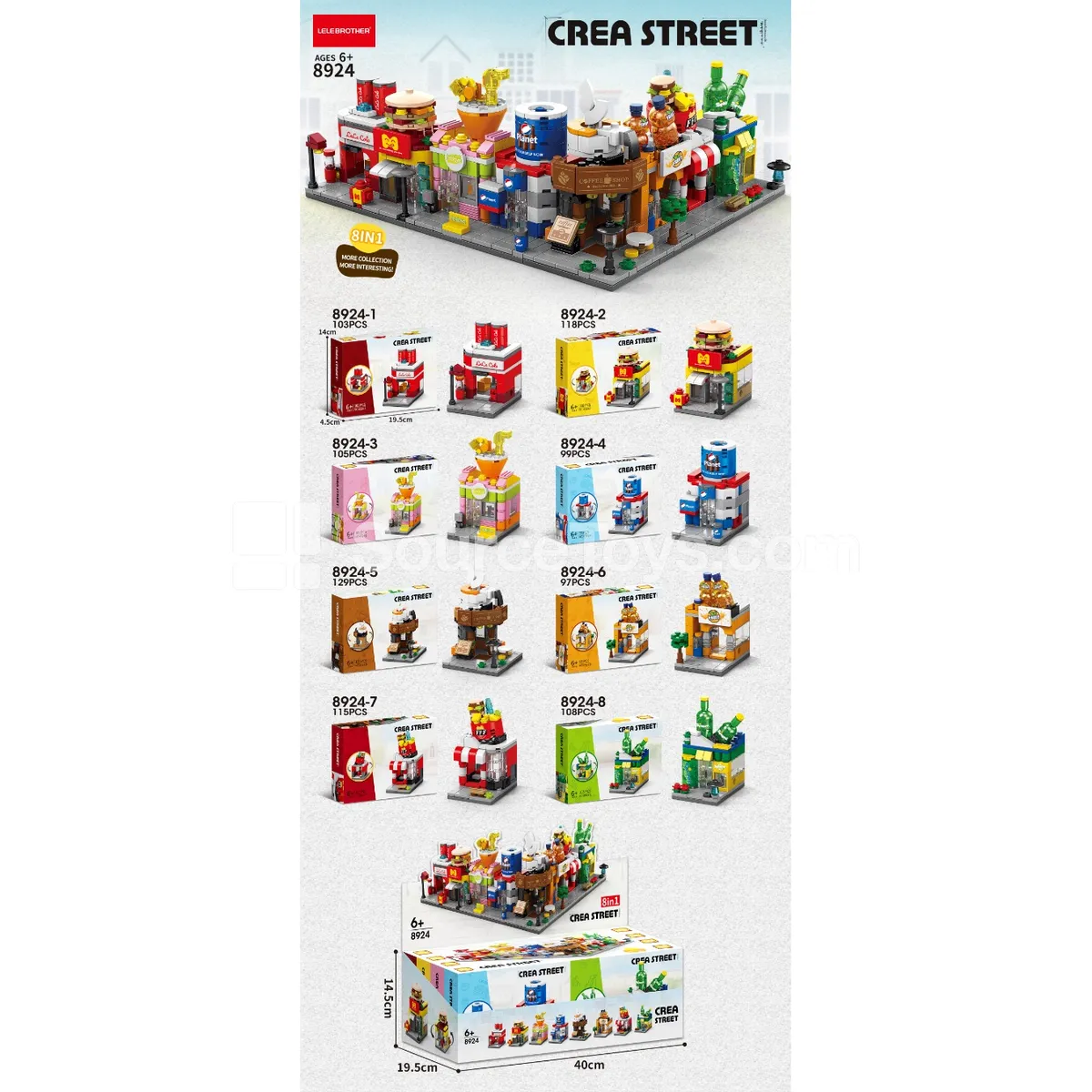Transformable Street View Fast Food & Drink Street Transformable Street View Fast Food & Drink Street