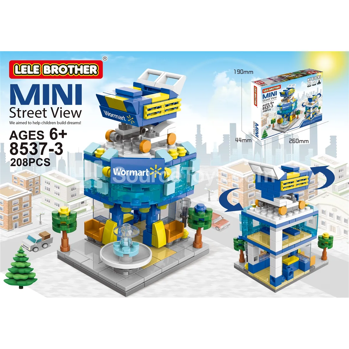 Mini Street View  Supermarket 208 PCS