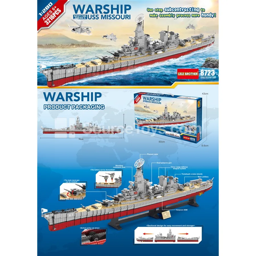 Missouri 1:280 Scale Building Blocks 3216pcs Missouri 1:280 Scale Building Blocks 3216pcs