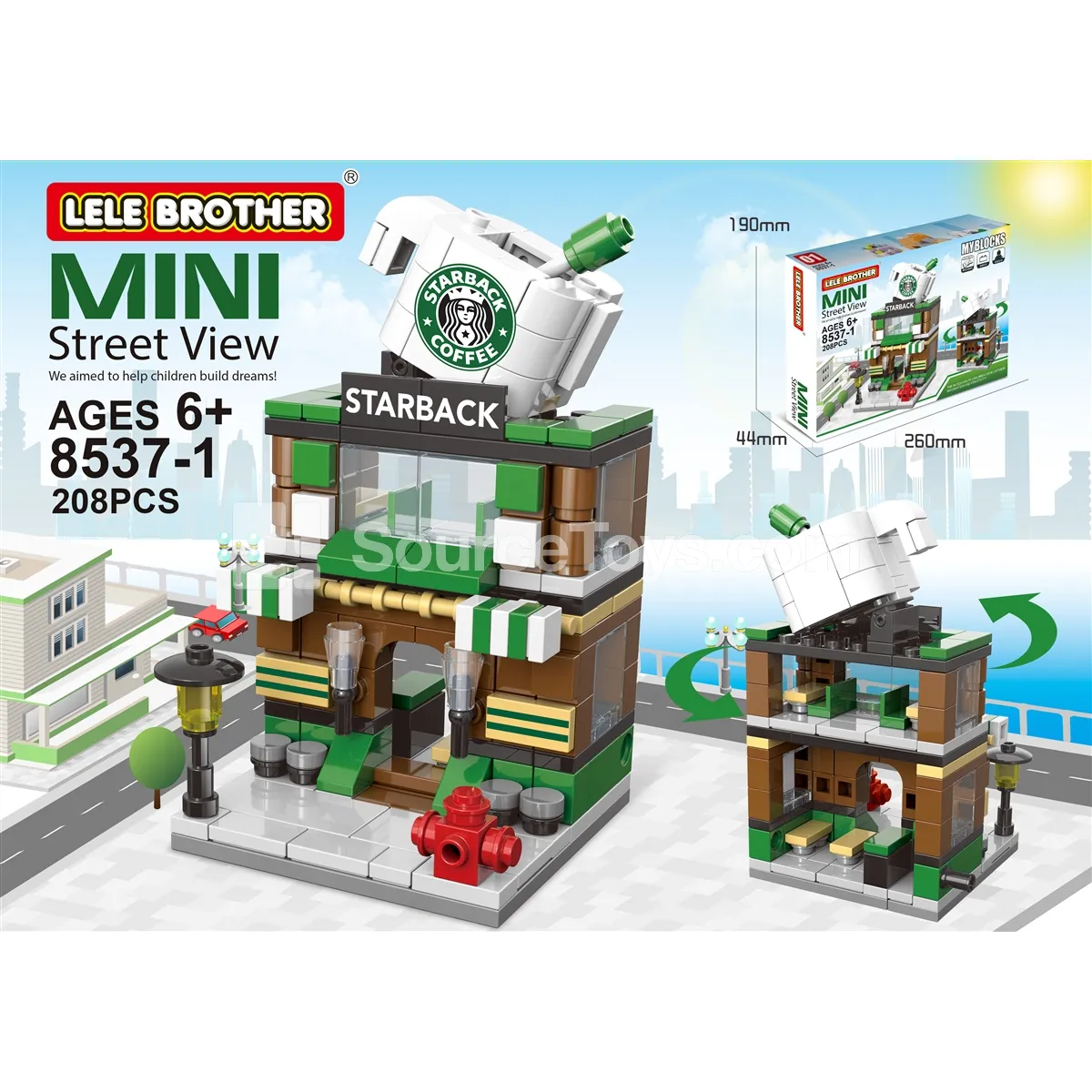Mini Street View Building Blocks 190PCS Mini Street View Building Blocks 190PCS