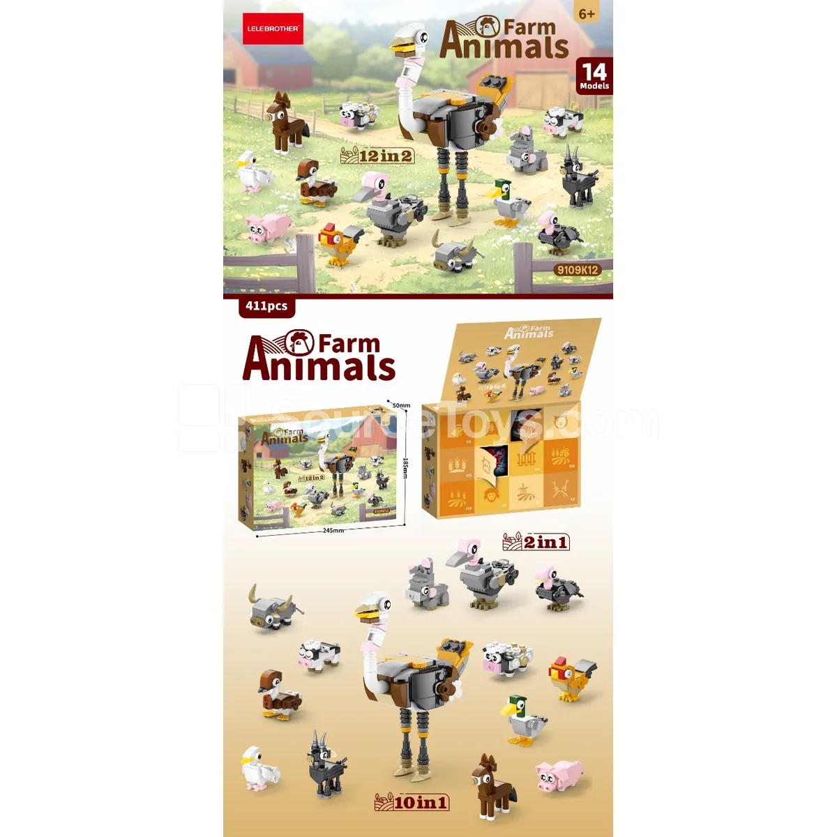 Farm Animal Surprise Box 411PCS Farm Animal Surprise Box 411PCS