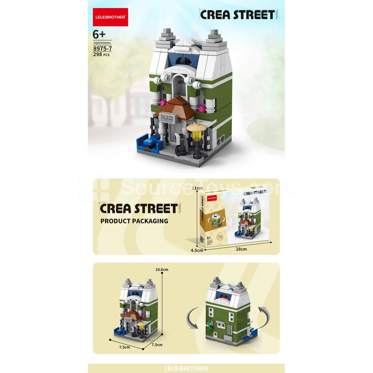 Western Restaurant Pretend-Play Set 298pcs