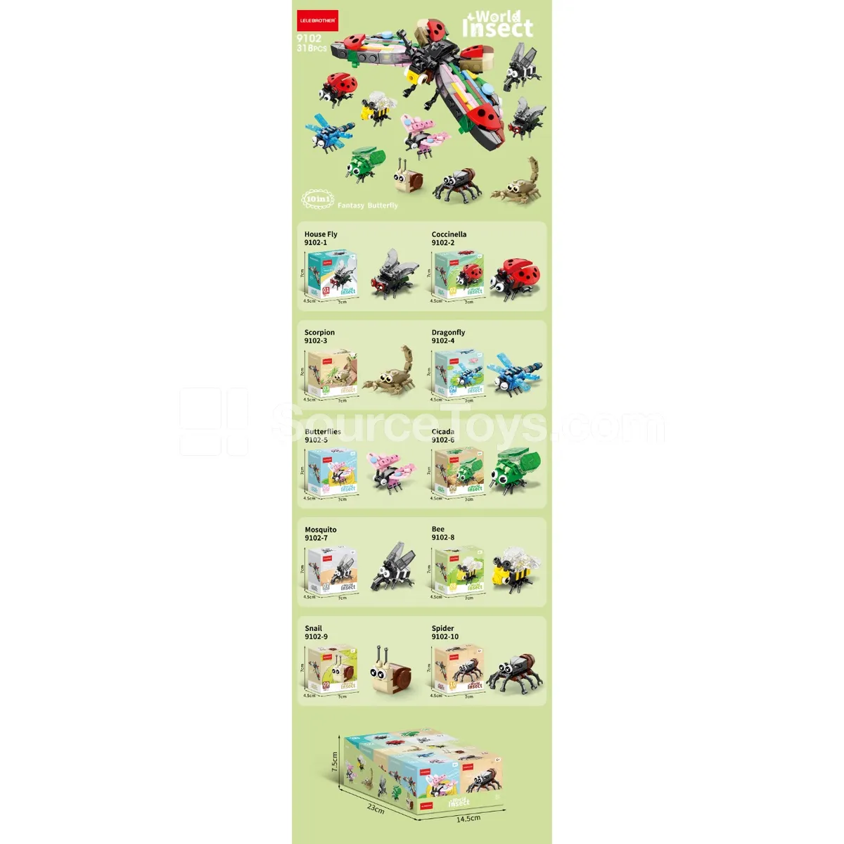 Insect World 318PCS Building Blocks Insect World 318PCS Building Blocks