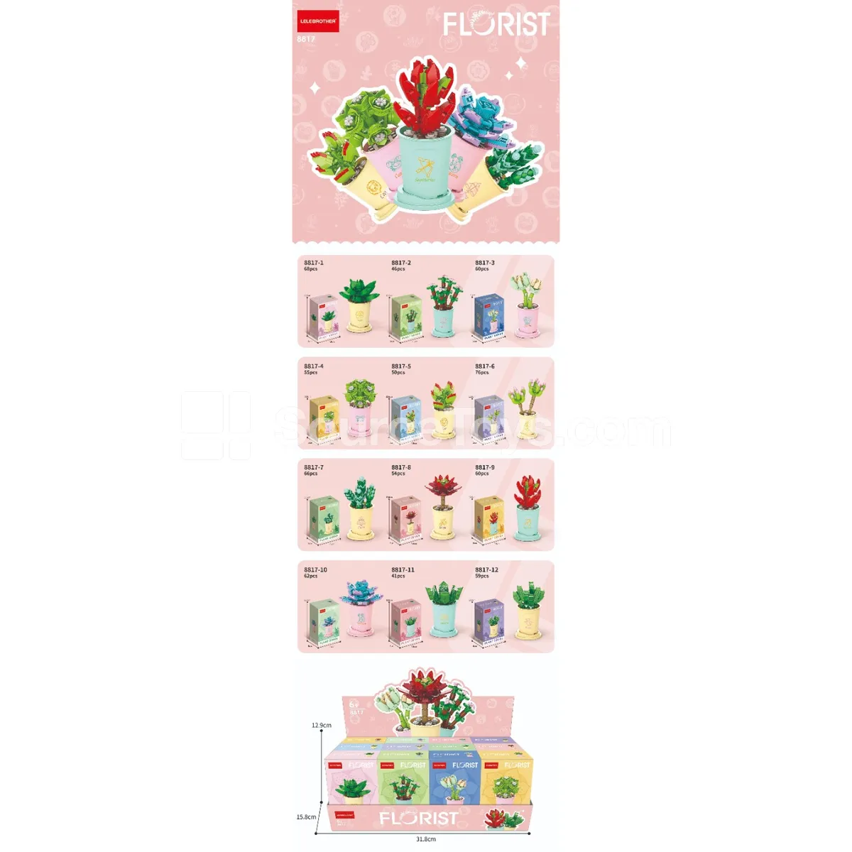 12 Zodiac Lucky Succulent Vinyl Figure