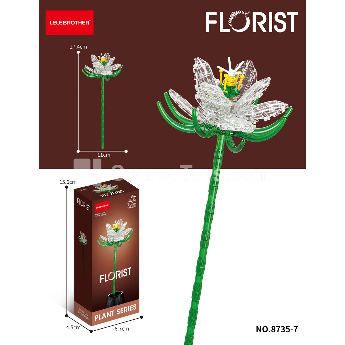 133PCS Epiphyllum Building Blocks 133PCS Epiphyllum Building Blocks
