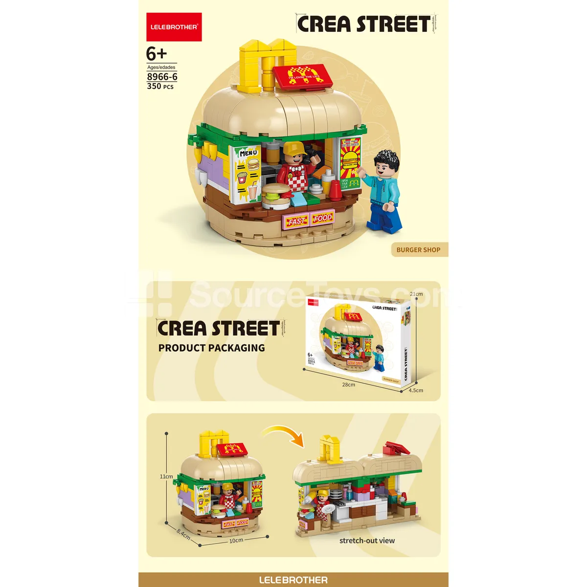 Hamburger Shop 350pcs Pretend-Play Toy