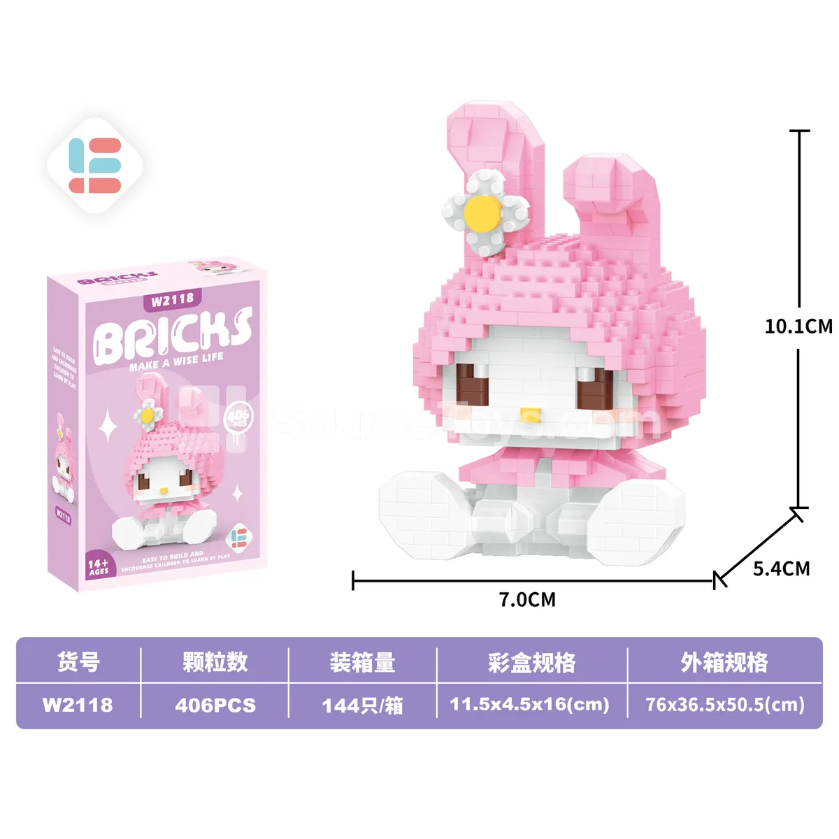 Melody Rabbit 406PCS Building Blocks Melody Rabbit 406PCS Building Blocks