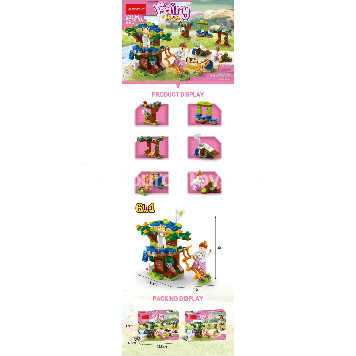 Mini Tree House 6-in-1 152pcs Building Blocks Set Mini Tree House 6-in-1 152pcs Building Blocks Set