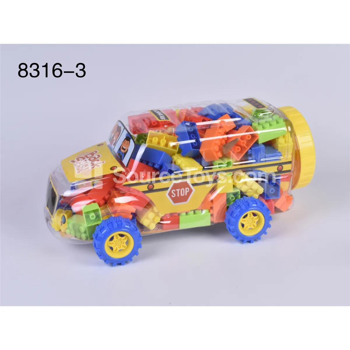 School Bus Building Blocks Assorted Colors 400g School Bus Building Blocks Assorted Colors 400g